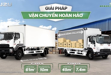 ISUZU VIỆT NAM RA MẮT XE TẢI FVR-V VÀ FRR-Q THÙNG SIÊU DÀI HOÀN TOÀN MỚI